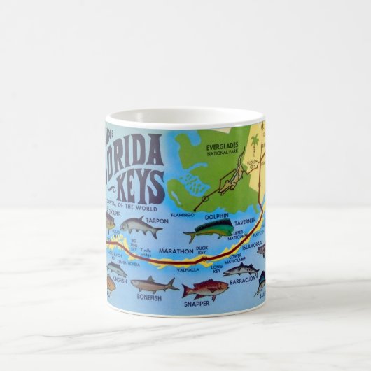 Fisch der Florida Keys-Tasse Kaffeetasse (Mittel)