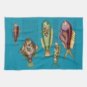 Fisch, der mit Sorrel Sauce gut schmeckt Geschirrtuch (Horizontal)