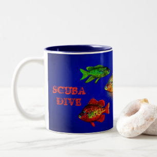 FISCH. DIE NACHT WURDE GETAN. NICHTFISCH ZWEIFARBIGE TASSE