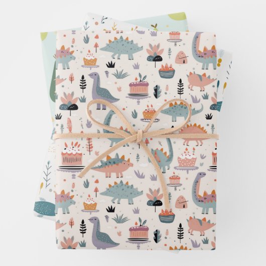 Fisch, Dinos und Avo Geschenkpapier Set (Beispiel)