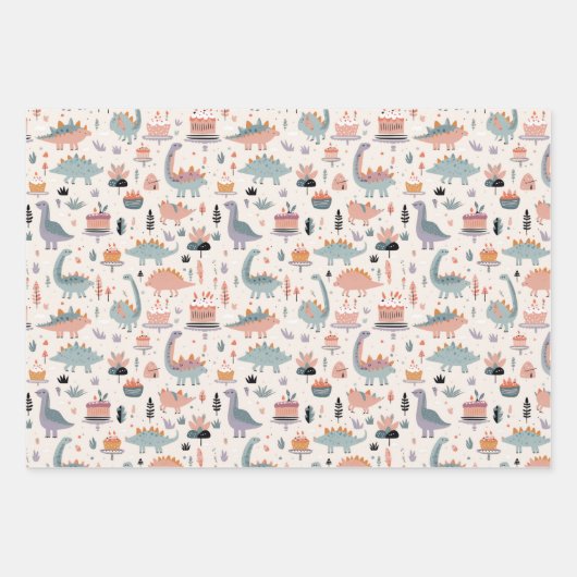 Fisch, Dinos und Avo Geschenkpapier Set (Vorderseite)