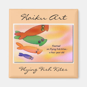 Fisch-Drachenhaiku-Kunst-Magnet Magnet