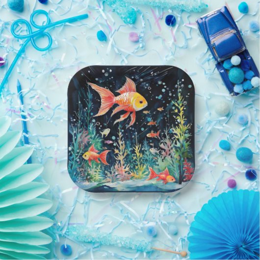 Fisch Dreamland, Aquarium Perfektion, Pappteller (Party)