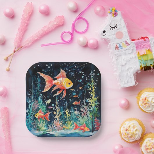 Fisch Dreamland, Aquarium Perfektion, Pappteller (Party)