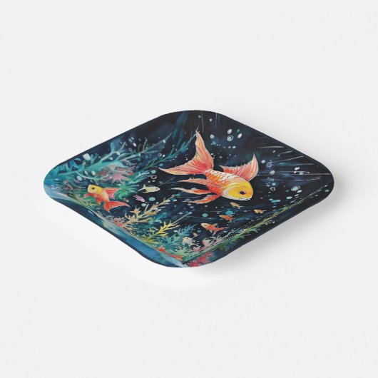 Fisch Dreamland, Aquarium Perfektion, Pappteller (Gewinkelt)