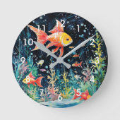 Fisch Dreamland, Aquarium Perfektion, Runde Wanduhr (Vorderseite)