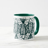 Fisch - Dunkelgrün Tasse (VorderseiteRechts)
