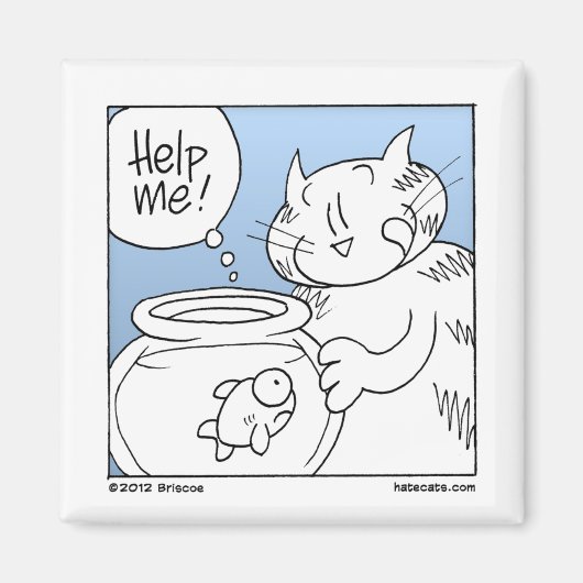 Fisch Eater Cat Magnet (Vorne)