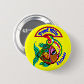 Fisch-EBB-Knopf der Teich-Meilen-IV Button (Vorne & Hinten)