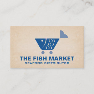 Fisch-Einkaufswagen Fischmarkt Visitenkarte