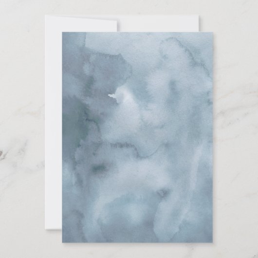 Fisch-Engagement-Partei für blaue Farbe Einladung (Rückseite)