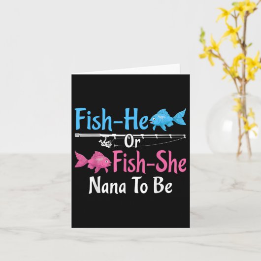 Fisch-er oder Fisch-Nana, um geschlechtlich zu sei Karte (Gelbe Blume)