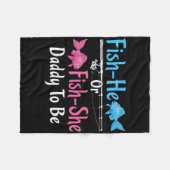 Fisch-er oder Fisch-Papa, um geschlechtsspezifisch Fleecedecke (Vorderseite (Horizontal))