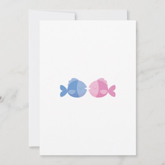 Fisch-er oder Fisch-sie-Geschlecht Einladung (Rückseite)