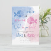 Fisch-er oder Fisch-sie-Geschlecht Einladung (Stehend Vorderseite)