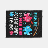 Fisch Er Oder Fisch Sie Geschlecht Enthüllung Fami Fleecedecke (Vorderseite (Horizontal))