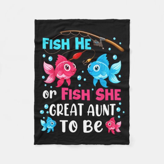 Fisch Er Oder Fisch Sie Geschlecht Enthüllung Fami Fleecedecke (Vorderseite)