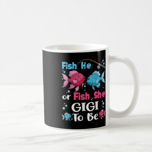 Fisch Er Oder Fisch Sie Geschlecht Enthüllung Fami Kaffeetasse (Rechts)