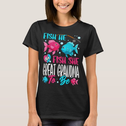 Fisch Er Oder Fisch Sie Geschlecht Enthüllung Fami T-Shirt (Vorderseite)