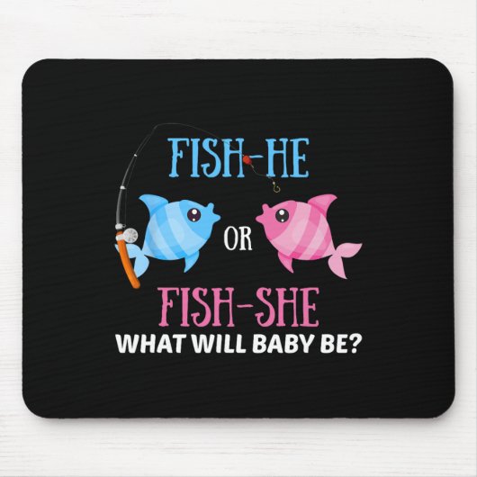 Fisch-er oder Fisch-sie Geschlechtsenthüllung Ange Mousepad (Vorne)