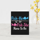 Fisch-er oder Fisch-sie-Nana als Geschlechtskrankh Karte (Gelbe Blume)