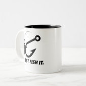 Fisch es Geschenk für ihn Zweifarbige Tasse (Vorderseite Links)