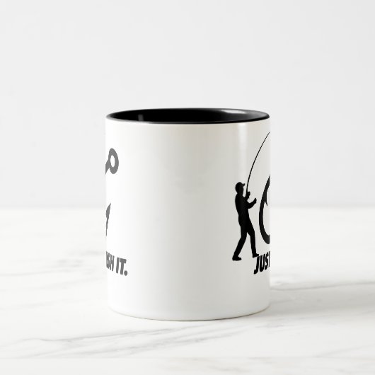 Fisch es Geschenk für ihn Zweifarbige Tasse (Mittel)