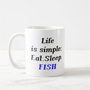 Fisch essen kaffeetasse