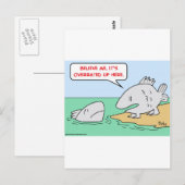 Fisch, Evolution, überbewertet Postkarte (Vorne/Hinten)