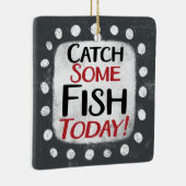 Fisch fangen heute Ornament (Rechts)