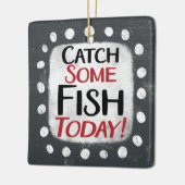 Fisch fangen heute Ornament (Links)