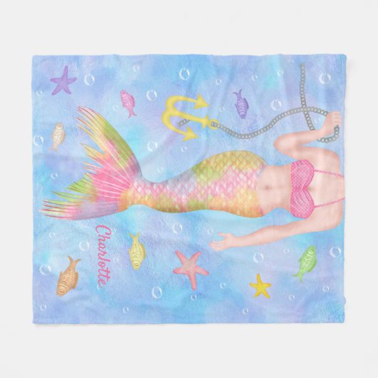 FISCH-Fantasie-individueller Name des Fleecedecke (Vorderseite (Horizontal))