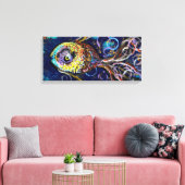 Fisch farbenfrohe gezapfte Leinwand Print (Insitu (Wohnzimmer))