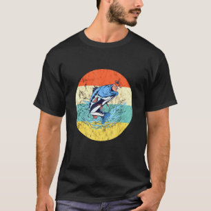 Fisch Feinster Fischer Karpfen Angelreise Retro Vi T-Shirt