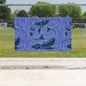 Fisch Fett Schwimmen Ozean Blauer Fischfang Banner (Insitu)