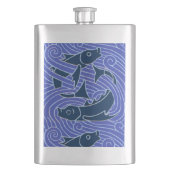 Fisch Fett Schwimmen Ozean Blauer Fischfang Flachmann (Vorderseite)