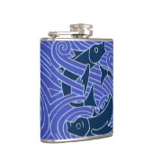 Fisch Fett Schwimmen Ozean Blauer Fischfang Flachmann (Rechts)