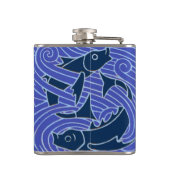 Fisch Fett Schwimmen Ozean Blauer Fischfang Flachmann (Rückseite)