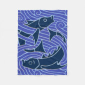 Fisch Fett Schwimmen Ozean Blauer Fischfang Fleecedecke (Vorderseite)