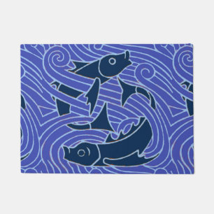 Fisch Fett Schwimmen Ozean Blauer Fischfang Fußmatte