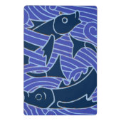 Fisch Fett Schwimmen Ozean Blauer Fischfang Mini Klemmbrett (Rückseite)