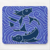 Fisch Fett Schwimmen Ozean Blauer Fischfang Mousepad (Vorne)