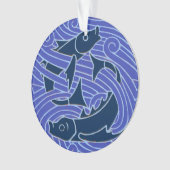 Fisch Fett Schwimmen Ozean Blauer Fischfang Ornament (Vorderseite)