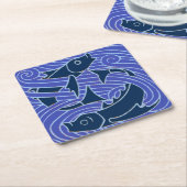 Fisch Fett Schwimmen Ozean Blauer Fischfang Rechteckiger Pappuntersetzer (angewinkelt)