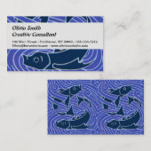 Fisch Fett Schwimmen Ozean Blauer Fischfang Visitenkarte (Vorne/Hinten)