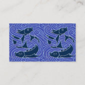 Fisch Fett Schwimmen Ozean Blauer Fischfang Visitenkarte (Rückseite)