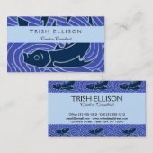 Fisch Fett Schwimmen Ozean Blauer Fischfang Visitenkarte (Vorne/Hinten)