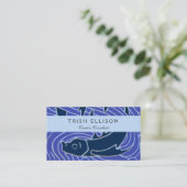 Fisch Fett Schwimmen Ozean Blauer Fischfang Visitenkarte (Stehend Vorderseite)
