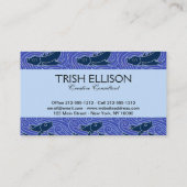 Fisch Fett Schwimmen Ozean Blauer Fischfang Visitenkarte (Rückseite)