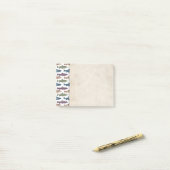 Fisch-Fisch-Muster Post-it Klebezettel (Auf Schreibtisch)